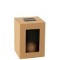 Lampe led en bois noir 16.5x16.5x23 cm