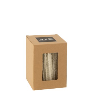 Lampe led en métal beige 10.5x10.5x16 cm