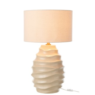 Lampada da tavolo in ceramica beige 40x40x68 cm