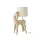 Lampe cheval en résine beige 32x23.5x56 cm