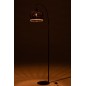 Lampada a lanterna in metallo e fibra marrone 56x27x168 cm