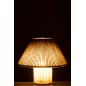 Lampe led en coton beige 21.2x21.2x18.7 cm