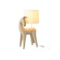 Lampe cheval en résine beige 32x23.5x56 cm