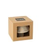 Lampe led en coton beige 21.2x21.2x18.7 cm