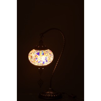 Lampe de table mosaïque en verre orange 15x24x44cm