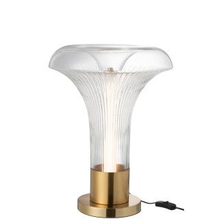 Lampada da tavolo a led in vetro trasparente 41x41x55 cm