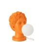 Lampe visage en résine orange 29x21x33 cm