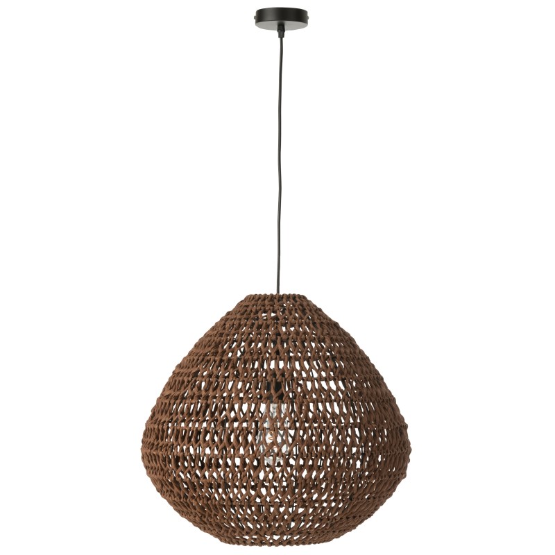 Lampada da soffitto in metallo ritorto marrone 50x50x45 cm