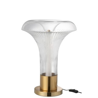 Lampe de table led en verre transparent 41x41x55 cm