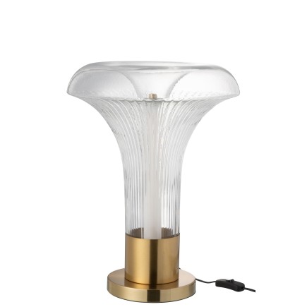 Lampe de table led en verre transparent 41x41x55 cm