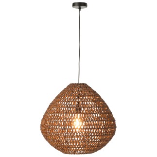 Lampada da soffitto in metallo ritorto marrone 50x50x45 cm