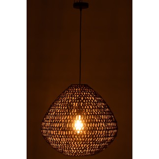 Lampada da soffitto in metallo ritorto marrone 50x50x45 cm