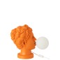 Lampe visage en résine orange 29x21x33 cm