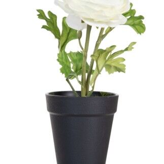 Plante décorative Polyester Polyéthylène Fer Fleur 9,5 x 9,5 x 29 cm