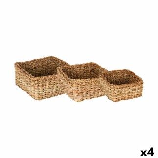 Set de basket Privilege Privilege osier 23 x 11 cm (3 Pièces) (4 Unités)