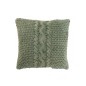 Coussin carré en coton vert 50x50x12 cm