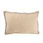 Coussin rectangulaire en coton beige 60x40x12 cm