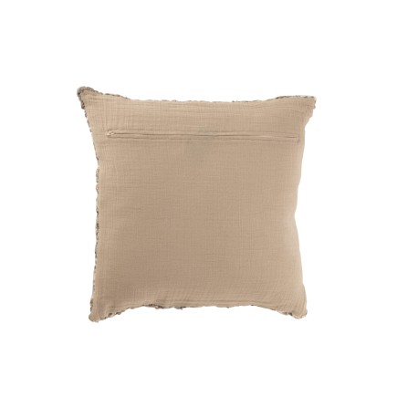 Coussin carré en polyester beige 45x45x12 cm