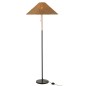 Lampadaire en métal et rotin noir et naturel 61x61x154 cm