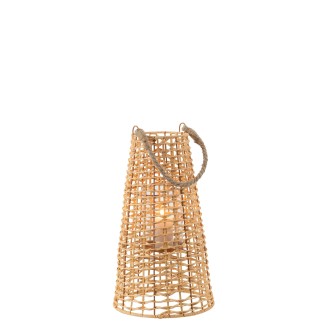 Lanterna in rattan beige 25x25x42,5 cm