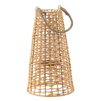 Lanterna in rattan beige 25x25x42,5 cm