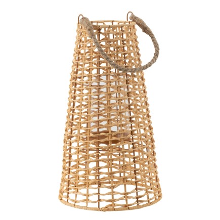 Lanterna in rattan beige 25x25x42,5 cm