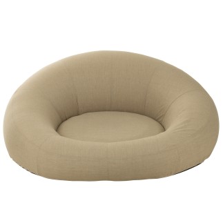 Colchón donut de polipropileno beige 150x175x75 cm