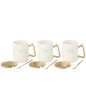 Set de 3 tasses christmas en céramique blanche 8.2x8.2x9.8 cm