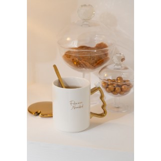 Set de 3 tasses christmas en céramique blanche 8.2x8.2x9.8 cm