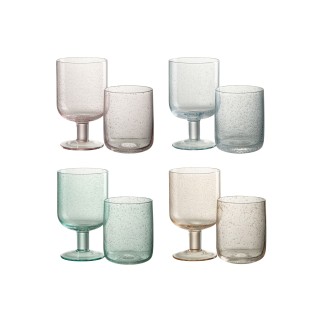 copy of Lot de 4 verres à eau en verre multicouleur 7x7x10 cm