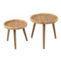 Tables d'appoint Lurne en roseau naturel 60x60x56.5 cm