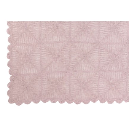 Nappe dentelle en coton violet 200x135cm