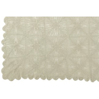 Nappe dentelle en coton taupe 200x135cm