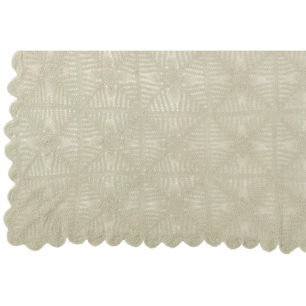 Nappe dentelle en coton taupe 200x135cm