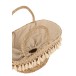 Sac de plage en rotin en bois naturel 49x24x46 cm