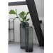 Vase droit en verre gris 19x19x60 cm