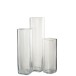 Vase droit en verre transparent 12x12x52 cm