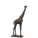 Girafa de resina marrón 33x15x73 cm