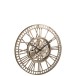 Horloge ronde en métal gris 60x7x60 cm