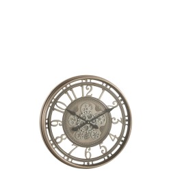 Horloge en métal bronze 53x8x53 cm