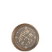 Horloge chiffres arabes en métal marron 52x9x52 cm