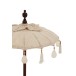 Parasol avec pied en bois beige 57x57x90 cm