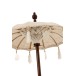 Parasol avec pied en bois beige 57x57x90 cm