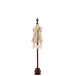 Parasol avec pied en bois beige 57x57x90 cm