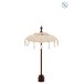 Parasol avec pied en bois beige 57x57x90 cm