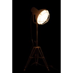 Lampe sur pied en métal gris 35x30x93 cm