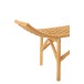 Banc en bois naturel 120x41x49 cm