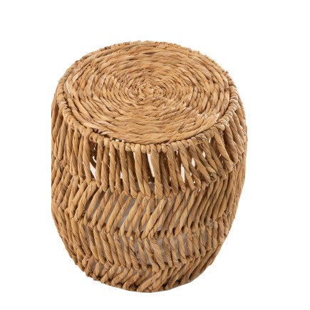 Tabouret rond en bois naturel 41x41x42 cm