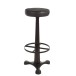 Tabouret de bar en cuir et noir 37x37x79.5 cm