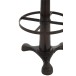 Tabouret de bar en cuir et noir 37x37x79.5 cm